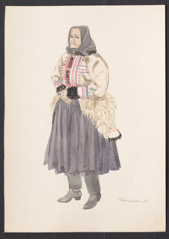 Kresba – odev ženský zimný