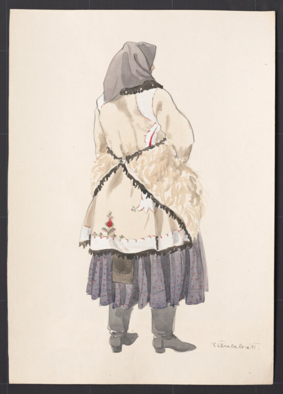 Kresba – odev ženský zimný