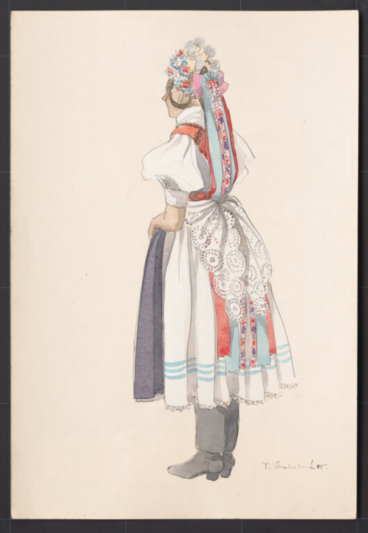 Kresba – odev dievčenský slávnostný