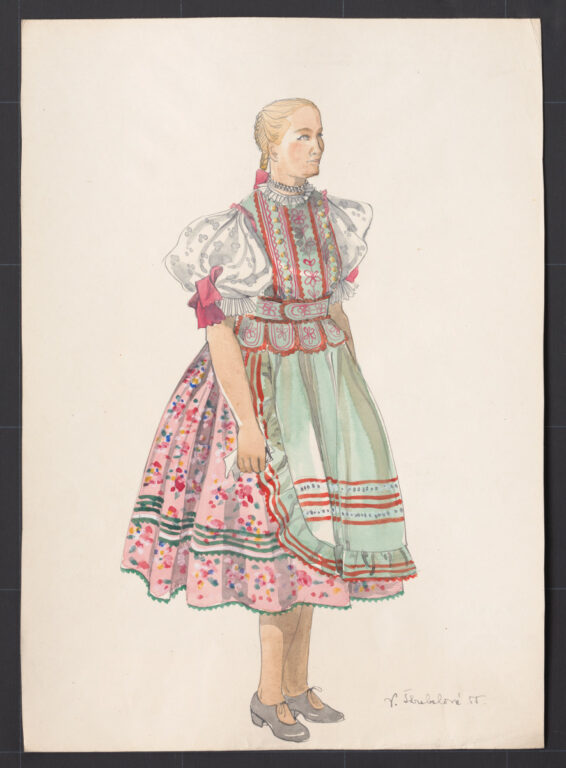 Kresba – odev dievčenský letný