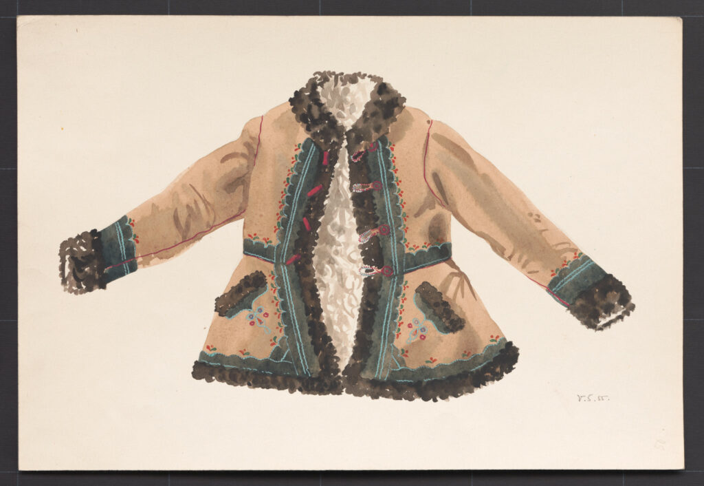 Kresba – kožuch ženský