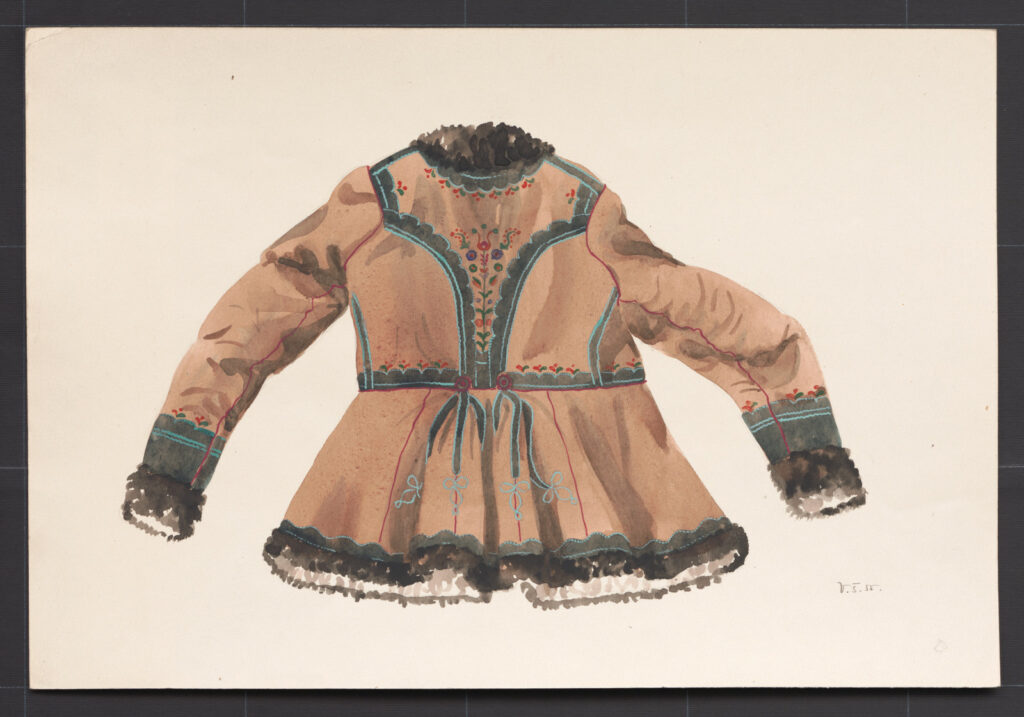 Kresba – kožuch ženský