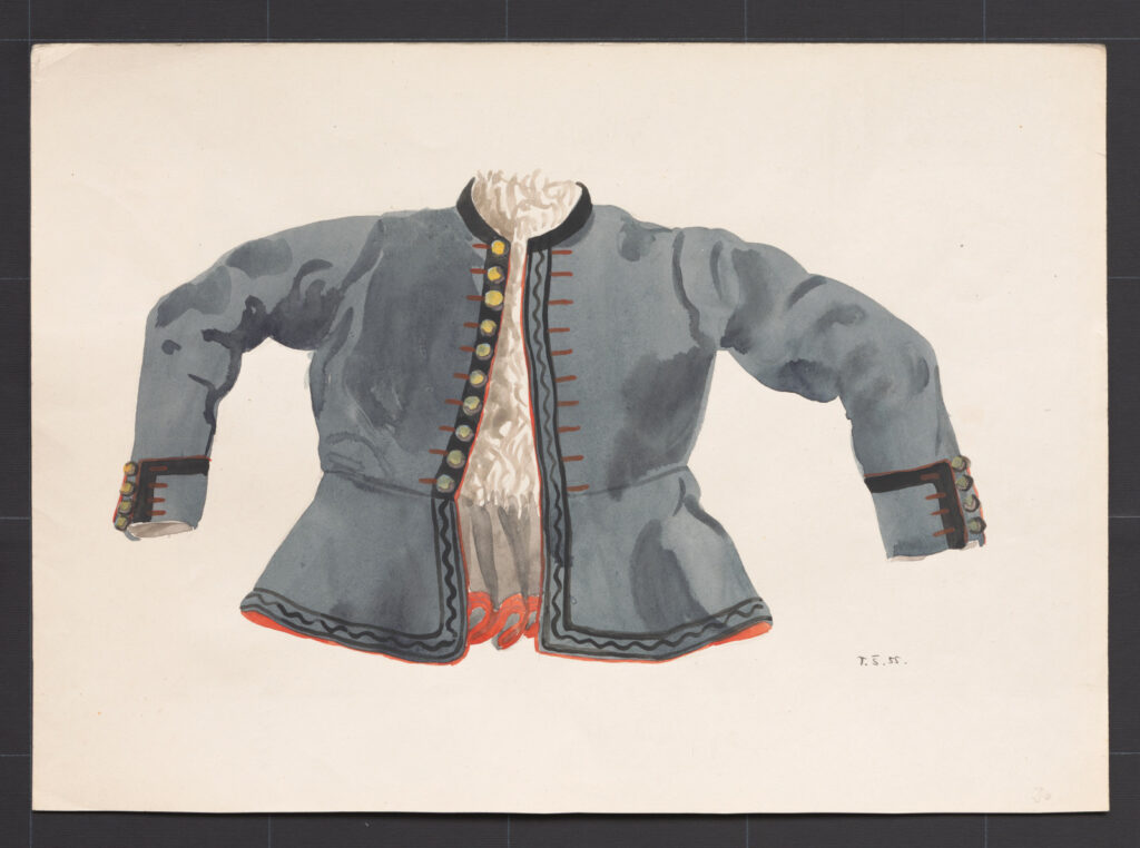 Kresba – kabát ženský