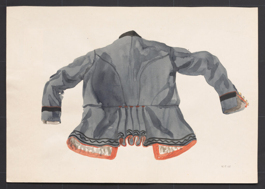 Kresba – kabát ženský