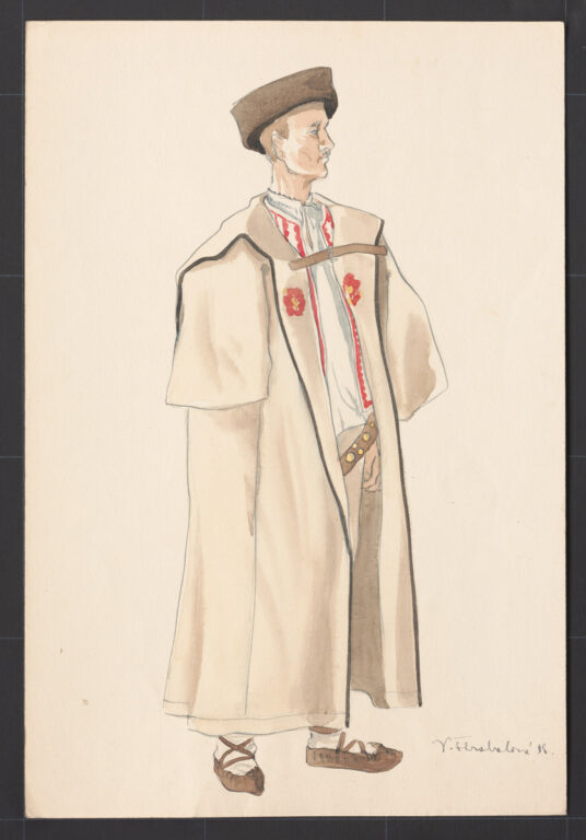 Kresba – muž v halene