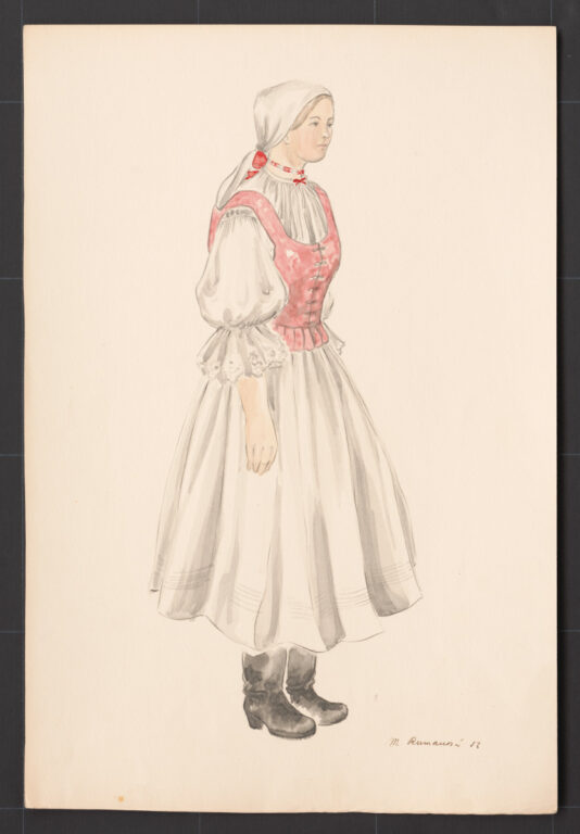 Kresba – odev ženský slávnostný