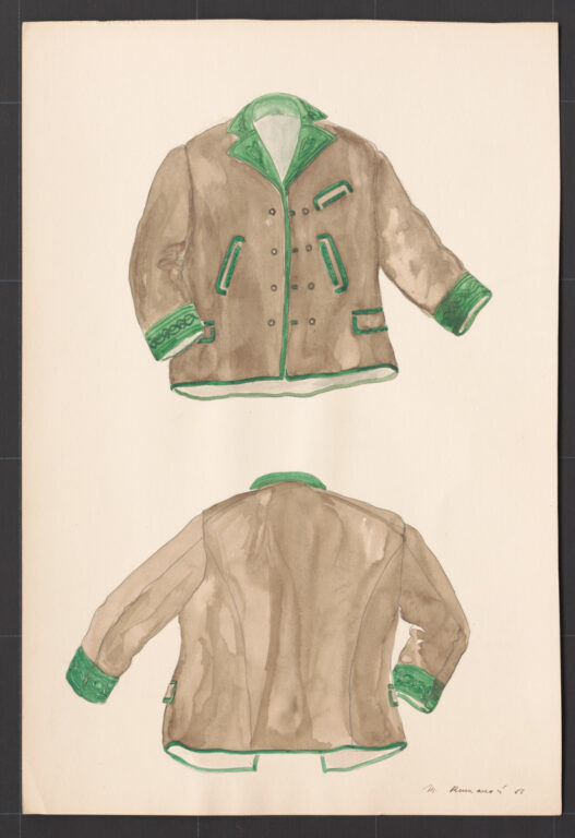 Kresba – kabát mužský