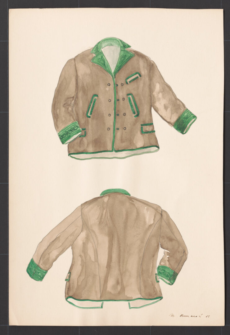 Kresba – kabát mužský