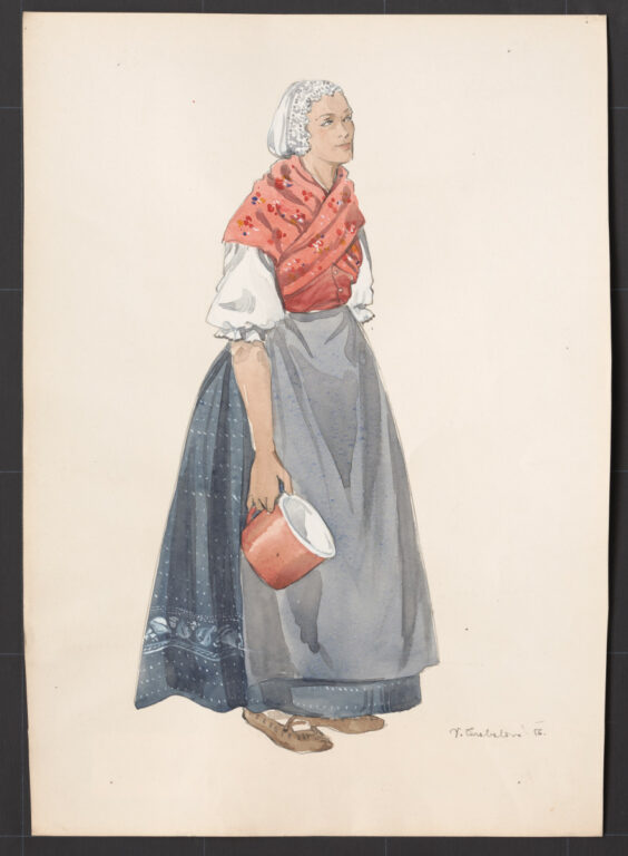 Kresba – odev ženský pracovný