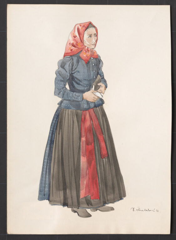 Kresba – odev ženský sviatočný