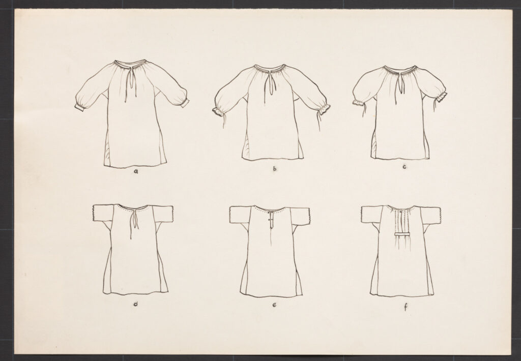 Kresba – košeľa ženská – vývoj strihu