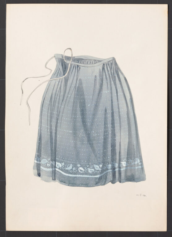 Kresba – sukňa modrotlačová