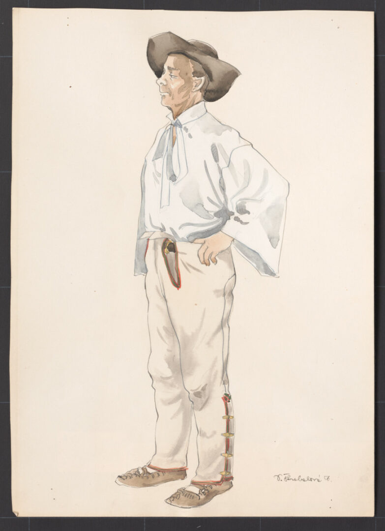 Kresba – muž v pracovnom odeve