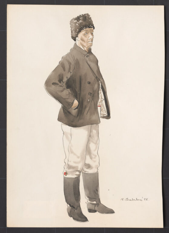 Kresba – odev mužský zimný – novší