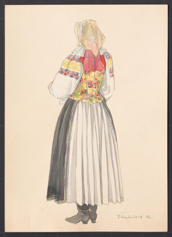 Kresba – odev ženský slávnostný