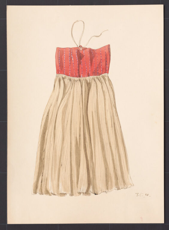 Kresba – rubáš riasený