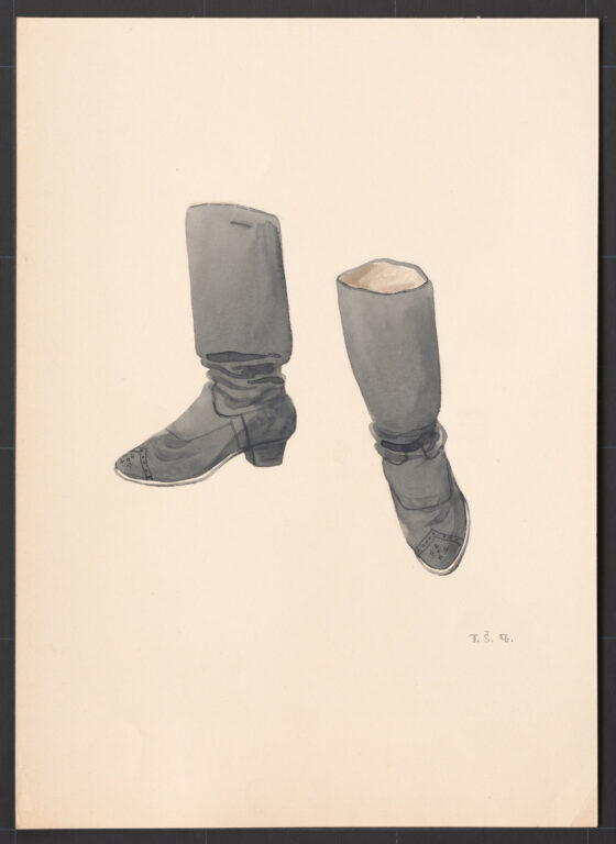 Kresba – čižmy ženské