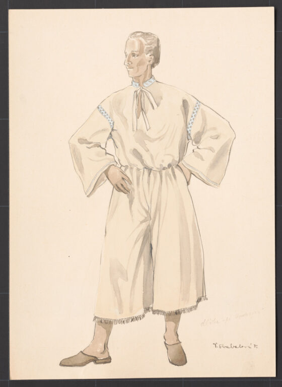 Kresba – odev  mužský pracovný