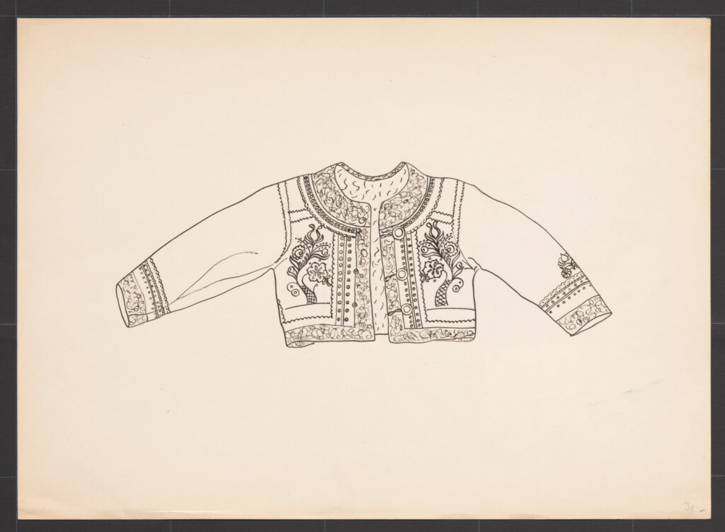 Kresba – kožuch ženský