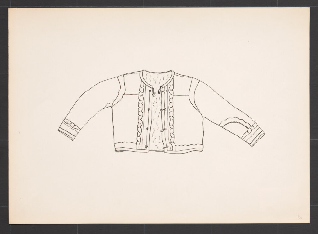 Kresba – kožuch mužský