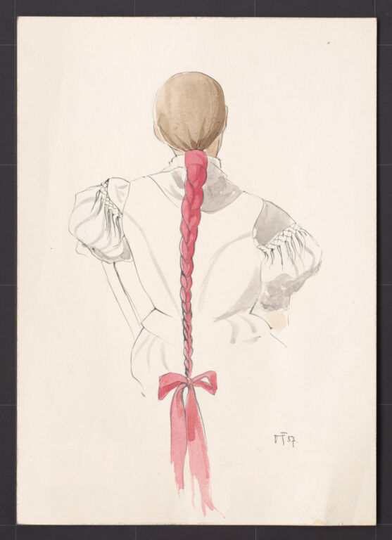 Kresba – účes dievčenský sviatočný