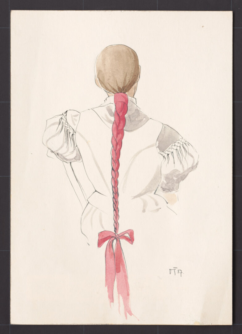 Kresba – účes dievčenský sviatočný