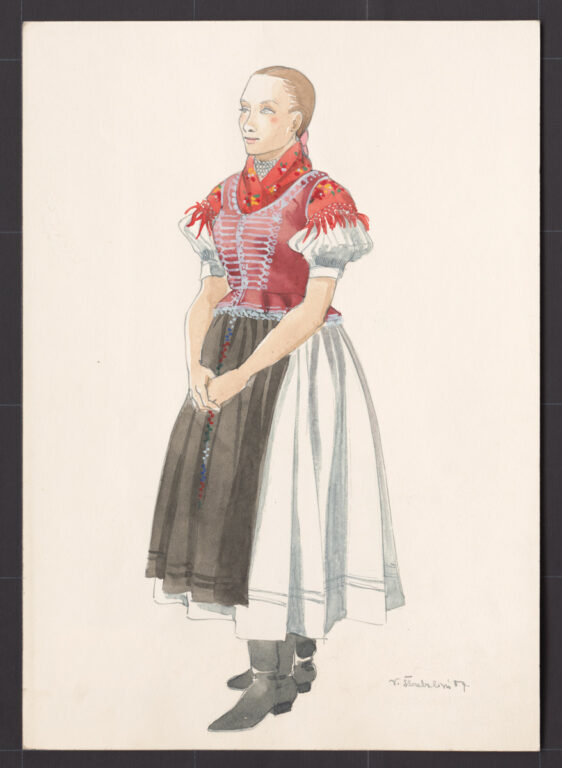 Kresba – odev dievčenský na tanec