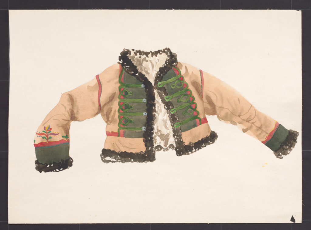 Kresba – kožuch ženský