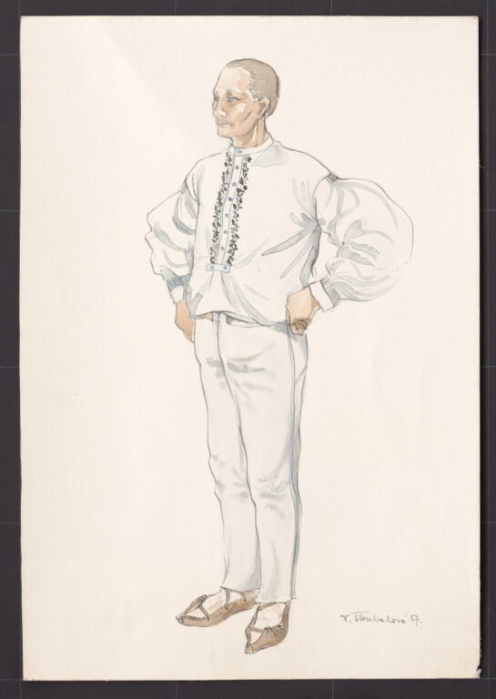 Kresba – muž v pracovnom odeve