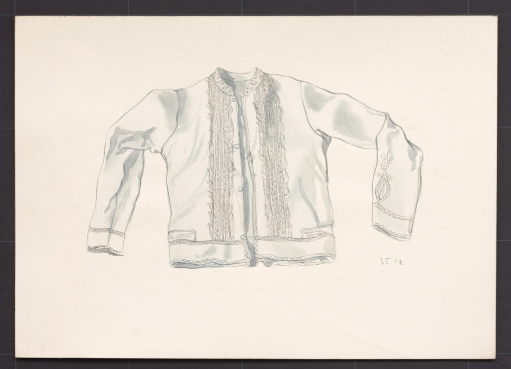 Kresba – kabát mužský drilichový