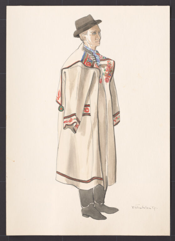 Kresba – muž v halene