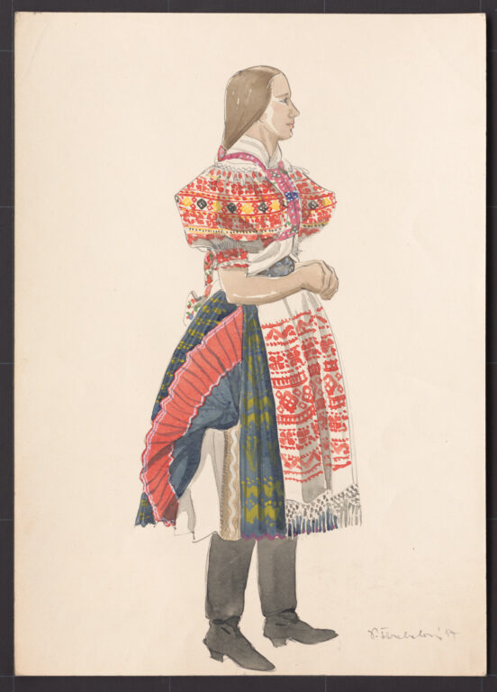 Kresba – dievčenský odev na tanec