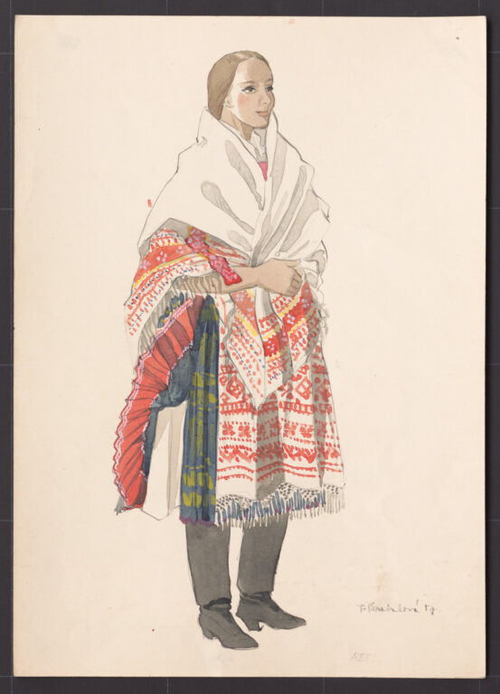 Kresba – sviatočný dievčenský odev