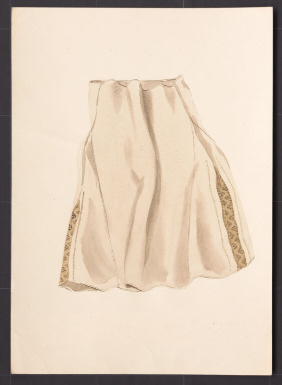 Kresba – ženský konopný rubáš