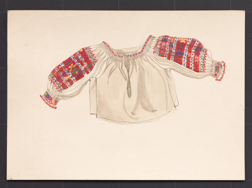 Kresba – dievčenské slávnostné oplecko