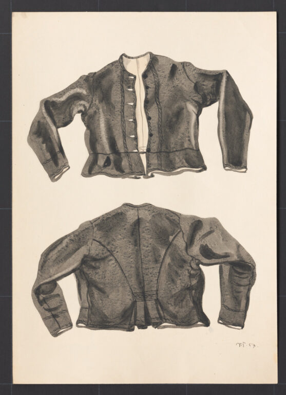 Kresba – ženský kabátik