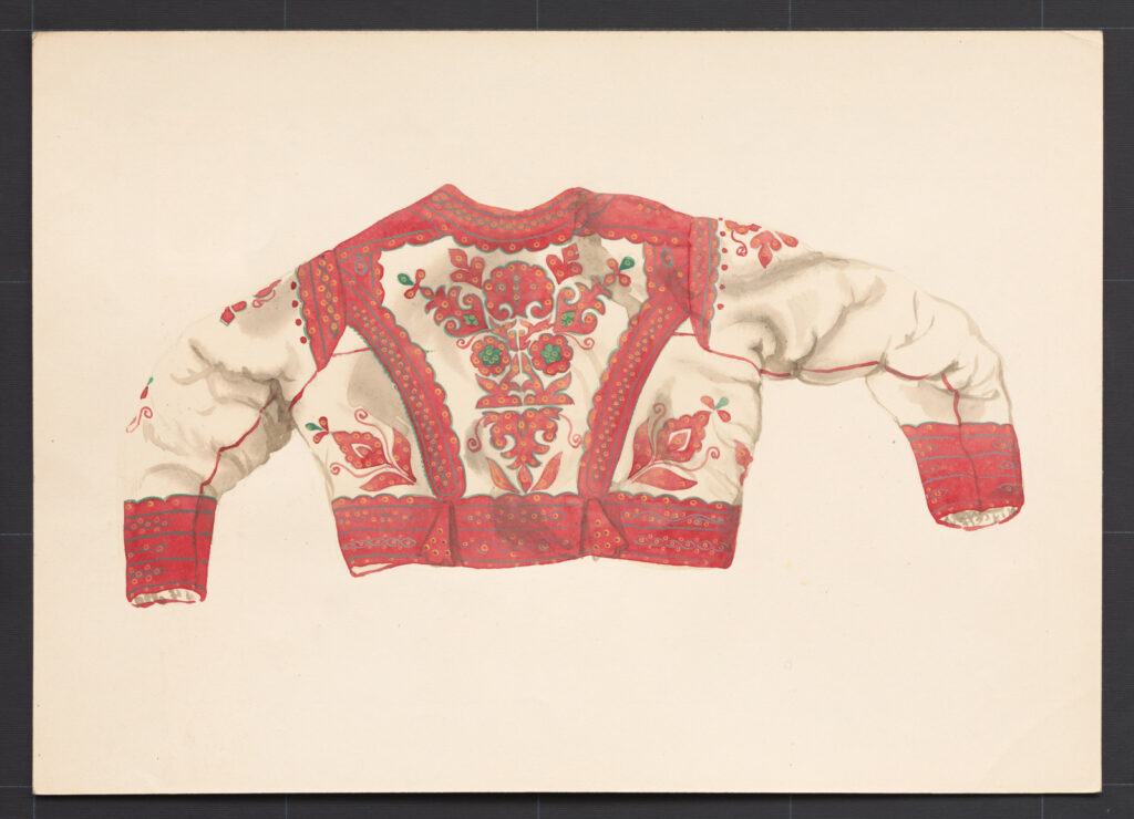 Kresba – ženský kožuch