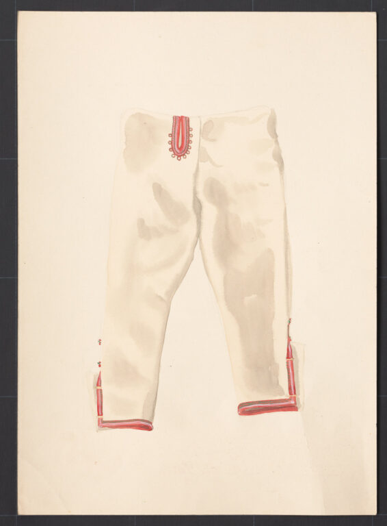 Kresba – mužské súkenné nohavice