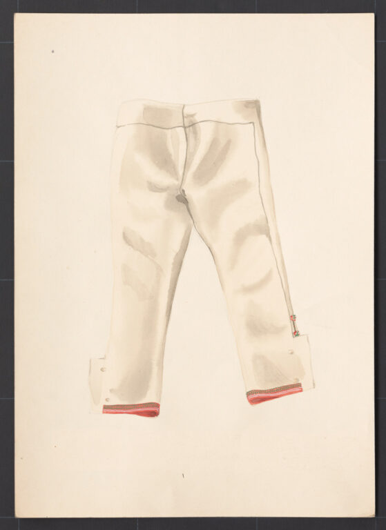 Kresba – mužské súkenné nohavice