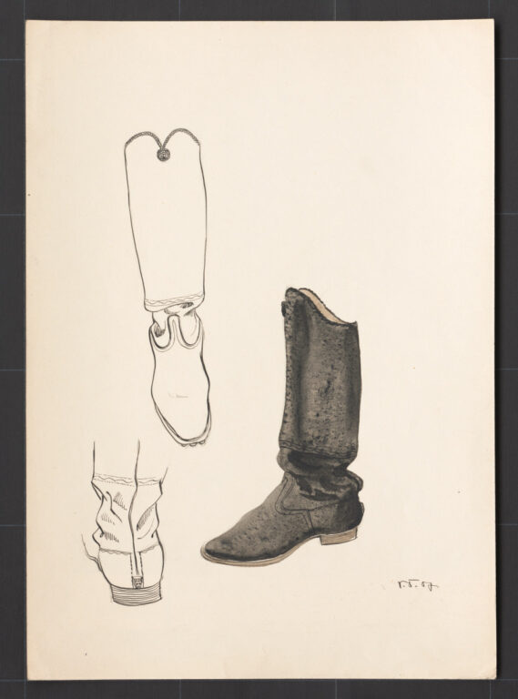 Kresba – čižmy mužské