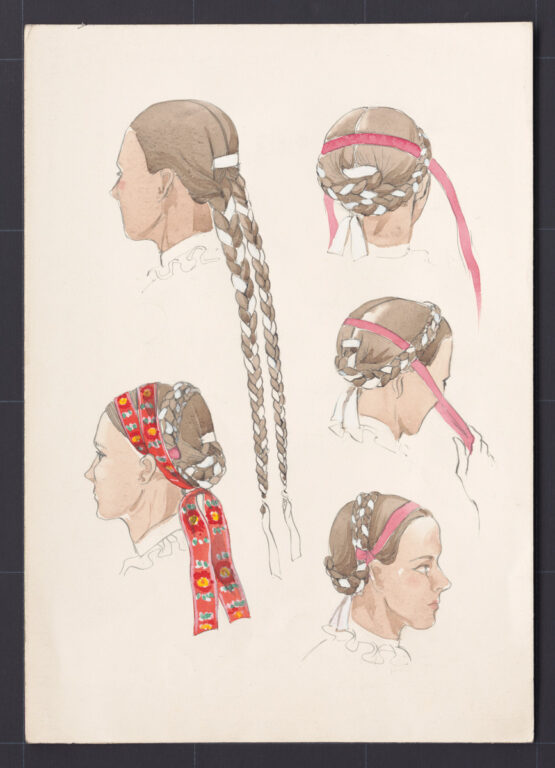 Kresba – účes dievčenský – postup česania