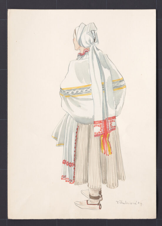 Kresba – odev ženský slávnostný