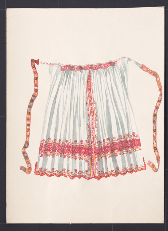 Kresba – zástera ženská sviatočná