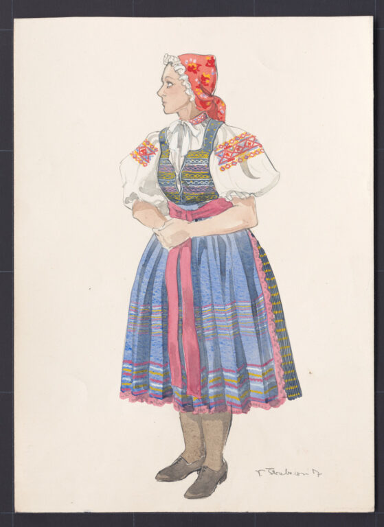 Kresba – odev ženský sviatočný