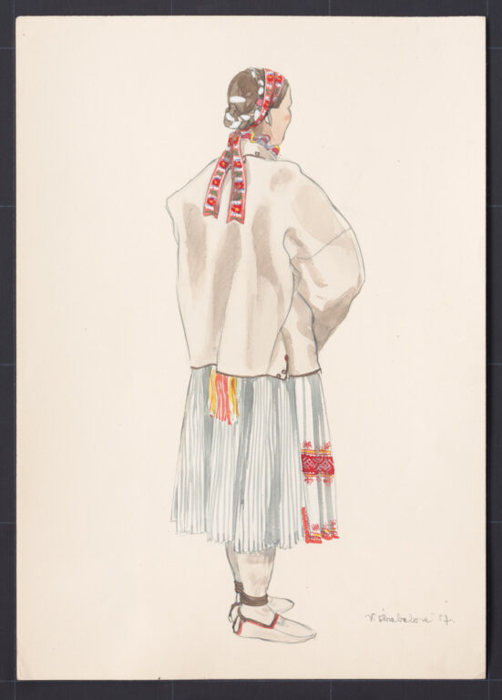 Kresba – odev dievčenský sviatočný