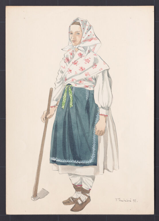 Kresba – odev ženský pracovný