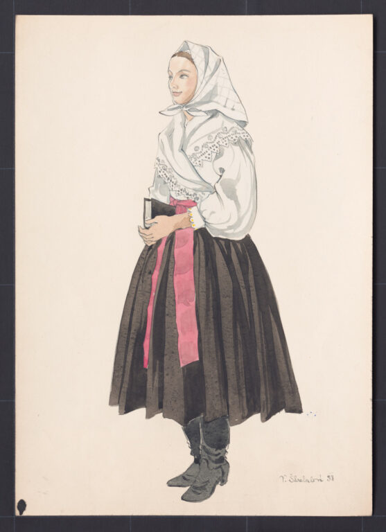 Kresba – odev ženský sviatočný