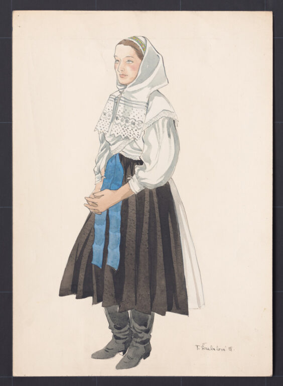 Kresba – odev ženský sviatočný