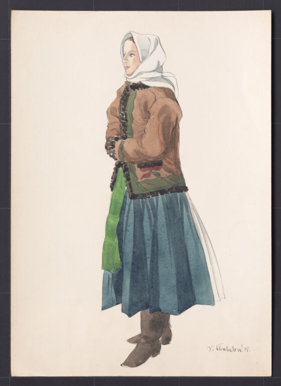 Kresba – odev ženský zimný