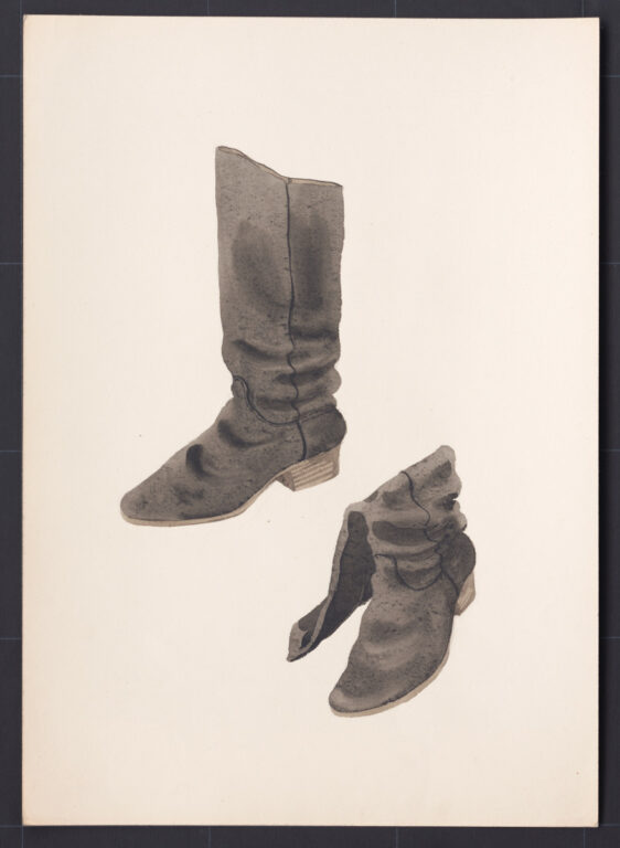 Kresba – čižmy ženské